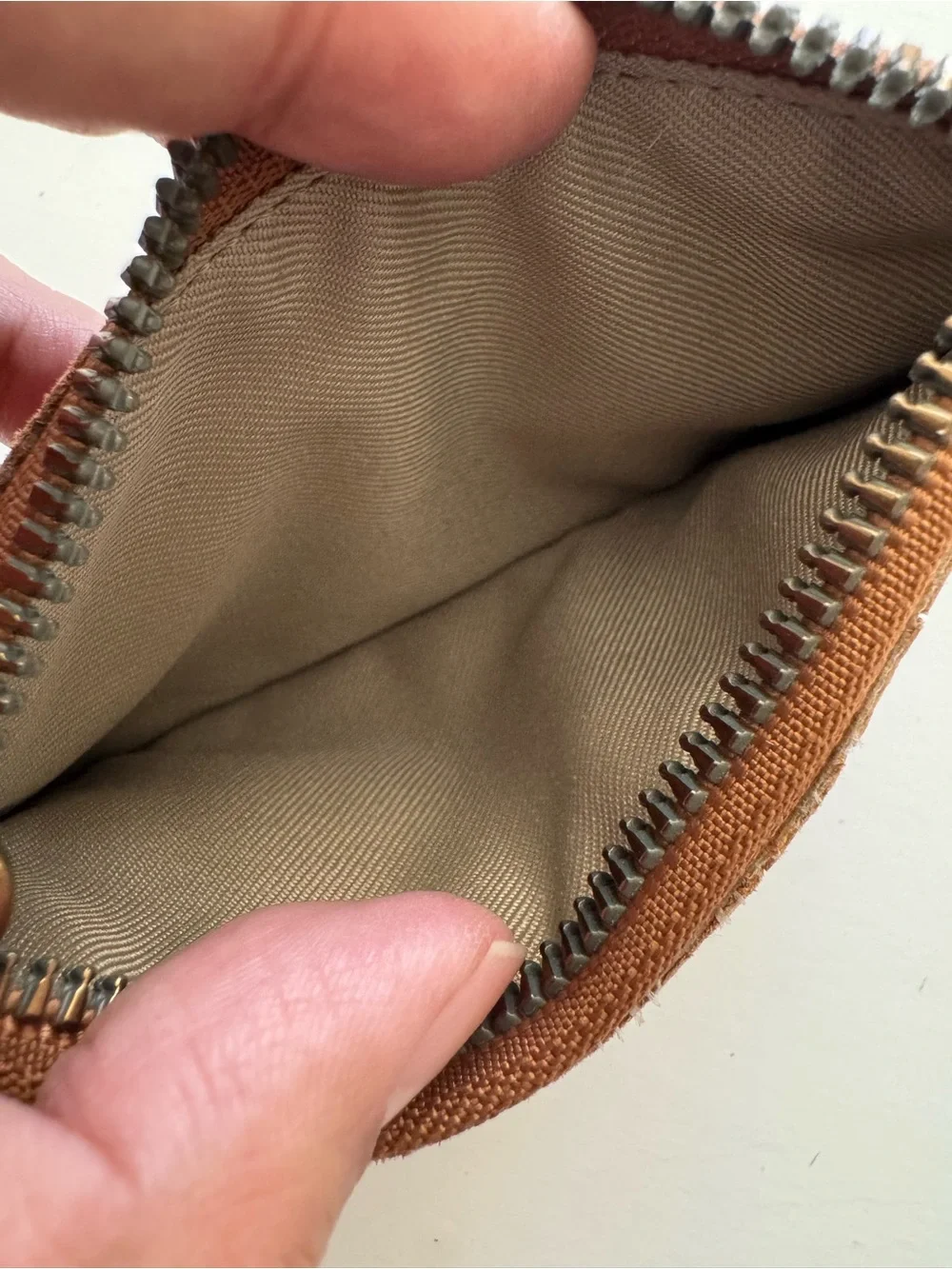 American Leather Co. Tan Leather Card Holder Coin Purse